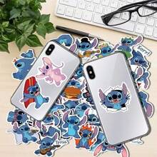 Disney 100pcs/Roll Cartoon Stitch Asymmetrical Waterproof Stickers, Suitable For Laptop Phone Case Decoration, Price Tags, Stationery, Scrapbooking And Highlighter Marking - Stitch Stickers - View 10