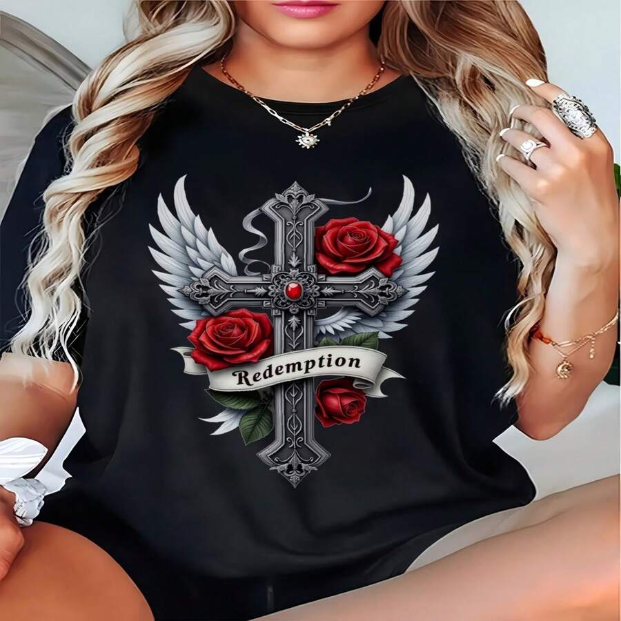 W T-shirt - Negro - Ver 1