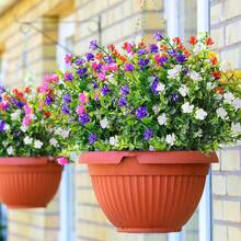 5PCS UV Protection Artificial Flowers - Indoor And Outdoor Decorative Artificial Flower Bushes, Five Colors, Suitable For Home, Garden, Wedding And Farmhouse Decoration - Color Mixing - View 4