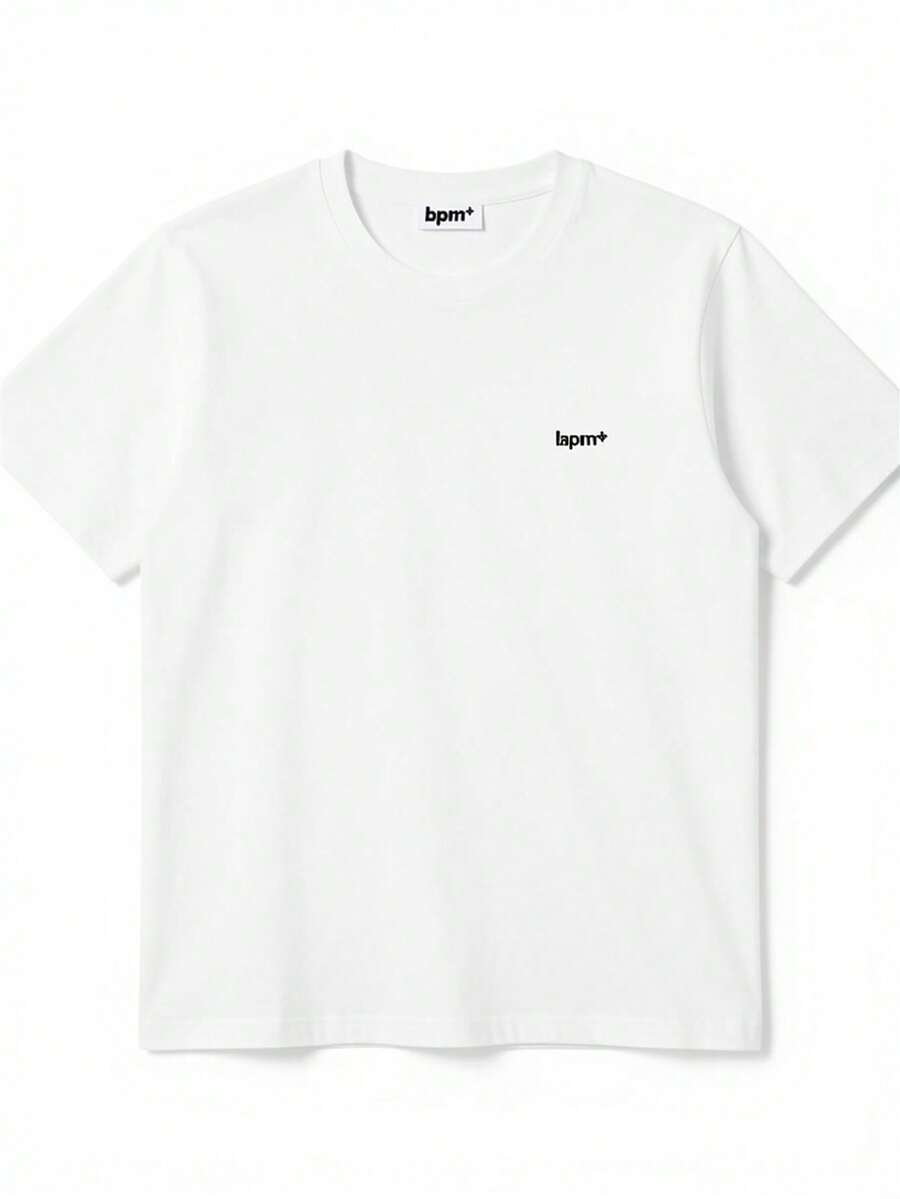 New For 2026: Slim-Fit Short-Sleeved T-Shirt With Subtle Logo Print | Casual Crew Neck T-Shirt With 6-PM 6-Panel Pattern, Men's Clothing, Crew Neck, Slightly Stretchy Fabric. - Blanc - View 1