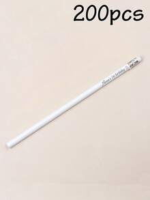 客製化刻字鉛筆 5/10/20/50/100/200支，大宗客製鉛筆，19cm/7.5in，5色：綠色/藍色/黃色/紫色/白色，可擦拭橡皮擦素描鉛筆，5美元以下平價，趣味鉛筆，可愛鉛筆，個性化禮物，開學季 - 風格A - 查看 23