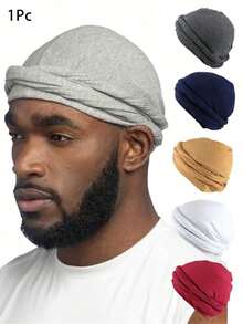 Awegeo 1pc Unisex Solid Color Double Layer Woven Headscarf - Versatile Fashion Headwear, Casual & Comfortable, Soft & Breathable, Ideal Accessory For Daily Wear - A - View 9