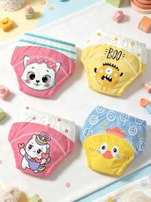 Reusable Baby Potty Training Underwear, Cute Pet Animal Print Washable Toilet Training Shorts, Suitable For Baby Boys And Girls, 3 Pieces Set - Multicolor 1 - View 9