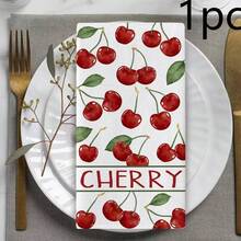2 Packs Cherry Kitchen Towels, Gingham Check & All-Over Print. Absorbent, Quick-Dry, Lint-Free Polyester Microfiber, Machine Washable. Great For Cleaning, Drying Dishes & Summer Decor. - Multicolor - View 13