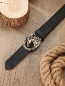 1pc Vintage Western Cowboy Style Belt, Unisex, Suitable For Jeans - BH1144 - View 30