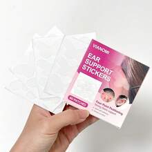 VIANOMI 60pcs Transparent Ear Support Patches, Visual Face Slimming Effect, Photography Party Makeup Accessory, Invisible Ear Shaping Patches, Transparent Self-Adhesive Ear Support Lifting Patches, Facial Contour Modification - Clear - View 10