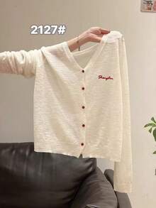 Women Lightweight Cardigans - White - View 5