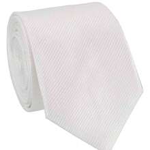 Set Of 3 Light Gray Ties For Groomsmen, Weddings, And Events - White - View 3