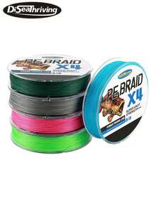 Braided Fishing Line - Ultra Strong - Abrasion Resistant - No Stretch - Blue Camo, Moss Camo, White, Green, Pink, Blue, 4-Strand Fishing Gear - Baby Blue - View 7