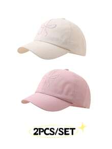 Sombrero de protección solar infantil con lazo, gorra de béisbol para niñas, sombrero de sol elegante para bebé niña, sombrero de sol de verano con parte superior semiabierta - Multicolor - Ver 14