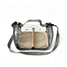 1pc Portable Bird Carrier Bag, 3-Sided Breathable Mesh, Wooden Perch, Tray, Customizable Combination, Suitable For Outdoor Activities, Hiking, Perfect For Parrots, Small Birds, Small Rabbits, Pigeons, Hamsters - Multicolor - View 10