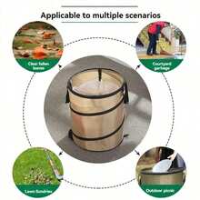 1pc - Windproof, Foldable Camping Trash Can, Portable And Space-Saving, Perfect For Picnics, Barbecues, Outdoor Gardens And Similar Occasions. It Comes In Three Colors And Two Sizes, And Can Also Be Used As A Foldable Laundry Basket. - Multicolor - View 9