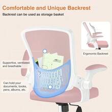 Ergonomic Mesh Office Chair With Flip Armrests And Lumbar Support - Rosa premium - Ver 5