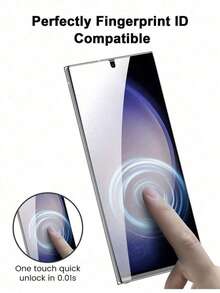 3pcs Privacy Hydrogel Screen Protector, Supports Fingerprint Unlock, Shockproof/Waterproof/Anti-Scratch/Anti-Fingerprint/Anti-Explosion, Compatible With Phone Case, Compatible With Samsung S21/S21+/S22/S22+/S23/S23+/S23 Ultra/S24/S24+/S24 Ultra/S25/S25+/S25 Ultra/S26/S26+/S26 Ultra - Black - View 5