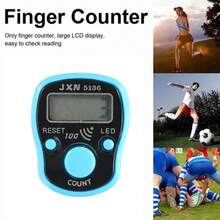 5-Color Finger Counter, Electronic Reading Marker, LED Digital Counting Tool - Beige - View 10