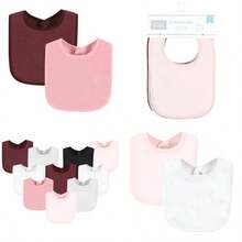 Hudson Baby Unisex BabyDrooler Bib with Waterproof Lining - Borgoña rosado - Ver 1