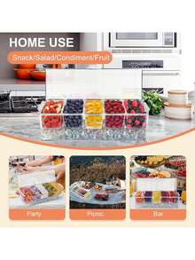 Stackable Plastic Food Storage Boxes With Snap Lids, Leak-Proof, Durable Refrigerator Organizers For Produce, Snacks & Pantry Goods - View 6