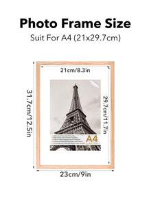 1/3/6件 30x40cm 純橡木相框，極簡現代木製相框，適用牆掛或桌面擺飾，客廳臥室辦公室家居裝飾，黑色/白色/原木色，A4/A3/30x40cm - 實木相框 - 查看 22