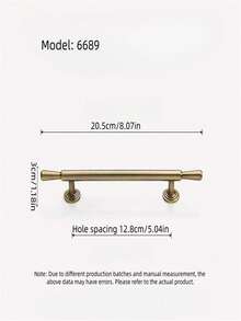 1pc Antique Style Embedded Metal Handle, Suitable For Drawers, Cabinets, Trash Cans, Comes With Installation Hardware, Painted Surface Finish, Suitable For Home Furniture - Bronze - View 29