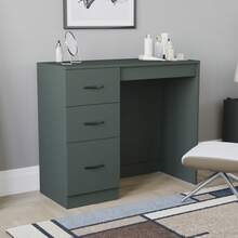 Home Discount Vida Designs Riano 3 Drawer Dressing Vanity Table Makeup Bedroom Furniture Storage Unit Desk Beauty Spacious Countertop Easy To Build - Green - Green - View 6
