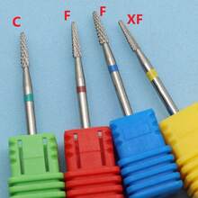 Easy Nail 1個碳化釘鑽頭用於去除角質，鎢鋼美甲鑽頭，2.35mm 軸心美甲電鑽頭 - 彩色 - 查看 2