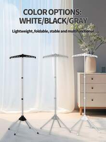 4pcs Piece Freestanding Garment Rack Set, Includes Garment Rack, Fabric Shaver, Handheld Ironing Board, And Storage Bag; Features A Height-Adjustable Stand Suitable For Use As A Garment Rack, Suit Stand, Or Ironing Station. - Support - View 3