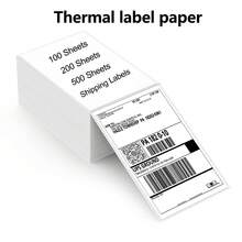 Marklife 4"X6" Thermal Shipping Labels, 100/200/500 Sheets, 100x150mm Self-Adhesive Barcode Stickers, Suitable For Commercial Courier Waybills - View 2