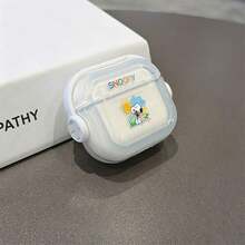 花生史努比花卉太陽AirPods Pro保護殼，可愛復古透明防震殼，附旋轉支架，適用於AirPods 1/2/3/4及Pro/Pro 2代，適合新款AirPods Pro 3，送女友的聖誕襪小禮物 - transparent - 查看 6