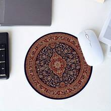 Bohemian Round Mouse Pad, High-Quality Textured Mouse Pad, Made Of Lycra Cloth Washable Mouse Pad, Size 20 X 20 Cm, Non Slip Rubber Base Small Mouse Pad, Single Weight 47g - View 16