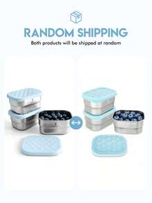 Meoky 3pcs 8oz Stainless Steel Snack Containers With Silicone Lids, Leak-Proof Small Food Storage Boxes, Reusable Metal Lunch Boxes For Snacks, Meal Prep, Travel & Picnic - Light Blue*3-piece Set - View 10