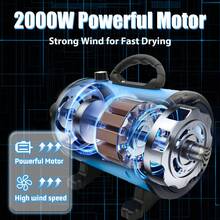 Blue Portable Pet Hair Dryer 2000W Blower For Dog Cat Grooming - EU F Type Plug(220-240V) - View 6