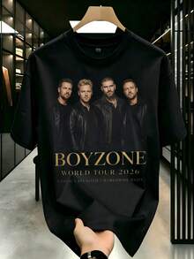Boyzone's "One For The Road" 2026 Tour T-Shirt90s Boy Band Tee One For The Road Tee Boyzone Fan Merch Boyzone  Tour Summer Clothes Women Mandalorian - 黑色 - 查看 1