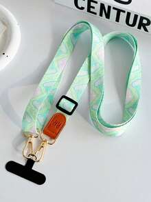 1pc Fabric Embroidered Phone Lanyard Crossbody Strap With Adjustable Shoulder Strap, Phone Case Hanging Chain, Halter, Charging Port Buckle Fixed Patch, Anti-Lost Anti-Theft For Women - Multicolor - View 9