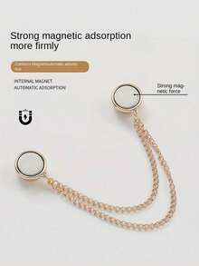3pcs/1pc Adjustable Magnetic Pants Clips And Sleeve Clips - Alloy Material, Detachable Pants Hem Clips, Suitable For Pants And T-Shirts, Magnetic Pants Hem Clips Can Shorten Pants Length Without Sewing, Strong Magnetic Buckle Clips - Multicolor - View 5