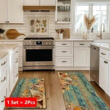 1pc, Home Decor, Starfish Pattern Print, Linen Kitchen Rug, Kitchen Mat, Floor Mat, Bathroom Mat, Door Mat, 3D Print Rectangular, Suitable For Living Room, Bedroom, Hallway, Bathroom, Laundry Room - Polyester Rug, Suitable For Indoor And Outdoor Home Decor - Multicolor - View 15