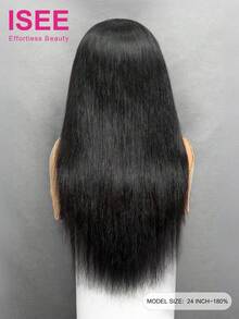ISEE HAIR Wear Go 無膠直髮 9*6 透明蕾絲假髮 180% 密度 24吋 常規長度 預剪蕾絲 預拔髮際線 預漂髮結 真人髮 女用日常款 - SNatural - 查看 4