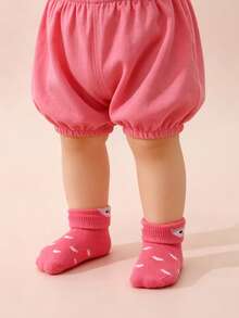 12 Pairs Baby Socks Solid Color Mid-Calf Socks Suitable For Daily Wear - Multicolor - View 3