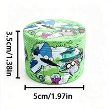 50MM-4層鋅合金金屬研磨器，卡通圖案風格外觀，適用於手工捲菸研磨器，節日禮物！情人節禮物！ - 綠色 - 查看 3