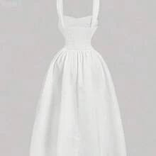 jianchaimaoyi02  MOD Vestido largo de estilo vintage de palacio con vuelo para tallas grandes, vestido de graduación, vestido de corsé - Amarillo - Ver 4