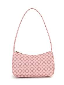 Women's Monogram Minimalist Shoulder Bag, Suitable For Daily Outings, Travel, Shopping And Strolling - Pink - View 3