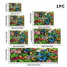 1pc Dish Drying Mat, Coffee Machine Mat, Colorful Butterfly Floral Print Durable Absorbent Drainage Mat, Suitable For Dining Table, Cafe And More, Multi-Purpose Water-Draining Mat, Home Gift, Tabletop Decor - XYLSD-472 - View 5