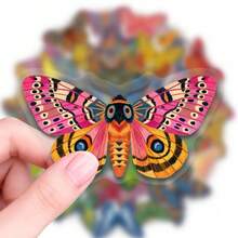 50 hojas de pegatinas transparentes de PET con patrón de mariposa vívido, duraderas e impermeables, calcomanías decorativas para arte y scrapbooking - 50 unidades - Ver 5