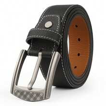JingHao Large Size 110-170cm Leather Belt Gift Packing Vintage Style Genuine Leather Belt For Jeans Perfect For Christmas Valentine's Day - Black - View 11