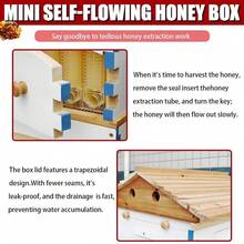 Self-Flowing Beehive Starter Kit, Wax-Coated Fir Wood Auto Honey Hive With Flow Frames & Observation Window, Complete Beekeeping Equipment For Backyard Beginners - mặc định - Xem 7