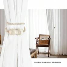 - Lazos de cortina magnticos hechos a mano para cortinas decorativas al aire ltima intervensin, 4 unidades, color beige - Beige - Ver 6