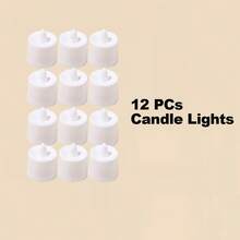 12/24 nến LED không lửa tạo không khí, nến đám cưới, nến cầu hôn, nến trang trí nhà, nến bàn - Màu vàng - Xem 14