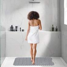 Extra Large Bath Mat Non Slip Bathtub Anti Mold Strong Suction Rubber Shower Mat - Grey - View 6