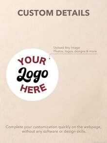 Custom Logo Stickers, Upload Image Round Labels, Personalized Business Packaging Stickers, Thank You Labels, Wedding Party Favors, Birthday Gifts, Event Decor, Product Labels, Small Shop Supplies, Handmade Brand Seals, Bottle Box Bag Labels - Vinyl - View 3