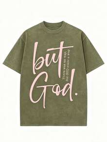 Classic Retro Fashion Casual Novel Four Seasons Simple And Versatile. Men's Four Season High-Quality Printed Washed Cotton Brand Loose Casual T-Shirt - 綠色 - 查看 1
