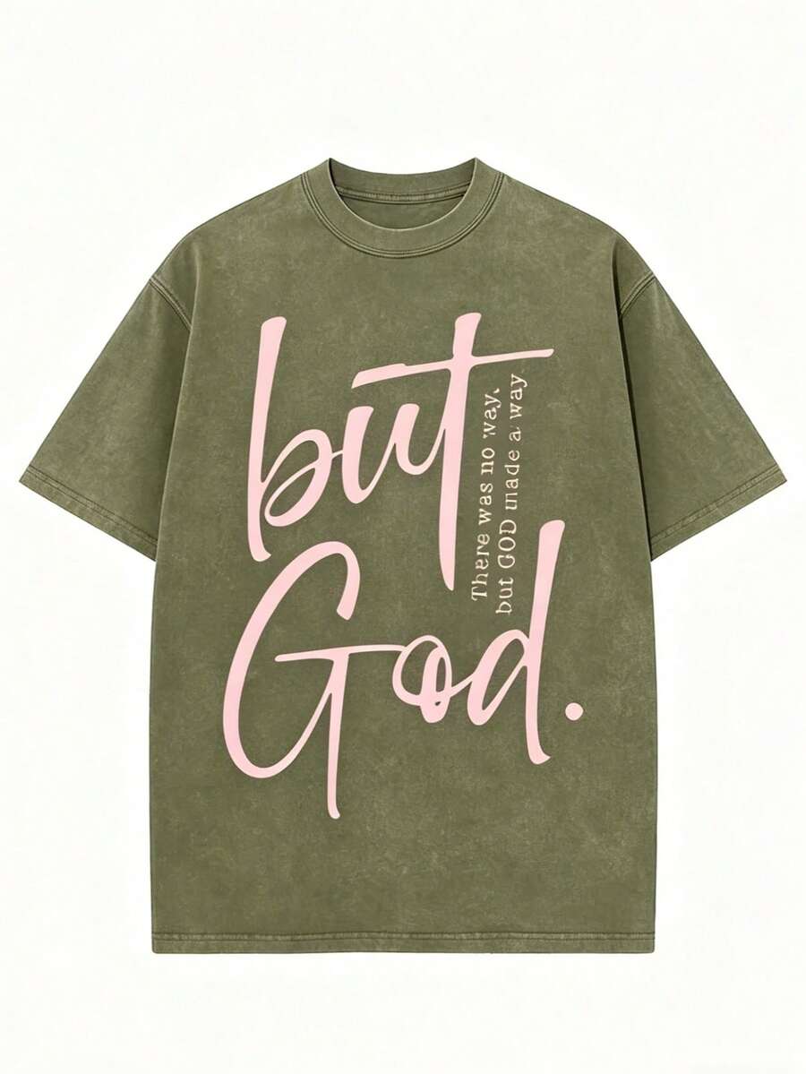 Classic Retro Fashion Casual Novel Four Seasons Simple And Versatile. Men's Four Season High-Quality Printed Washed Cotton Brand Loose Casual T-Shirt - 綠色 - 查看 1